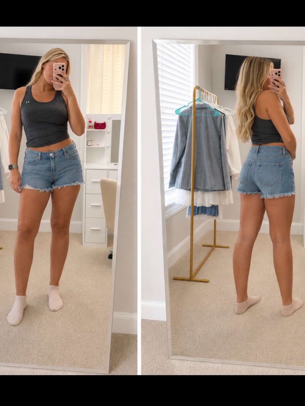 Denim shorts